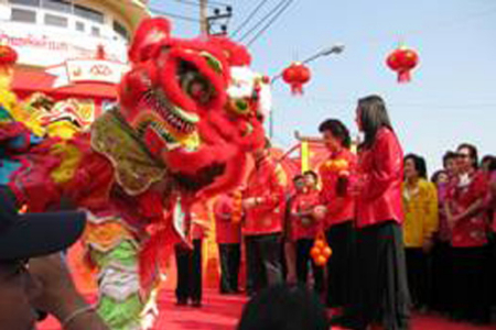 12、泰国唐人街上中国传统的舞狮表.jpg