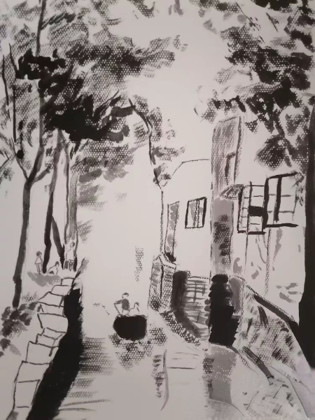 河流上的风光（水墨画）·陈铁虹.jpg